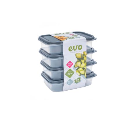 120ml Snack Box 4pc grey