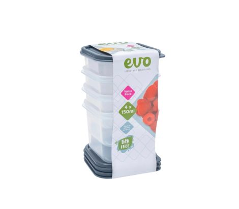 150 ml 4 pc Snack Box Grey