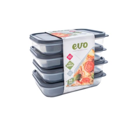 500ml 4 pc Container Grey