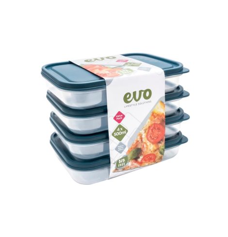 500ml 4 pc Container Teal
