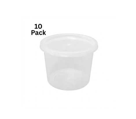 500ml Tub & Lid clear 10’s 500ml Tub & Lid clear 10’s