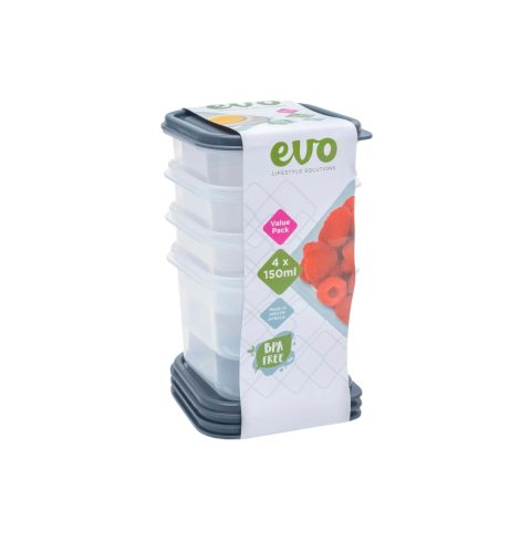 EVO 150 ml 4 pc Snack Box Grey
