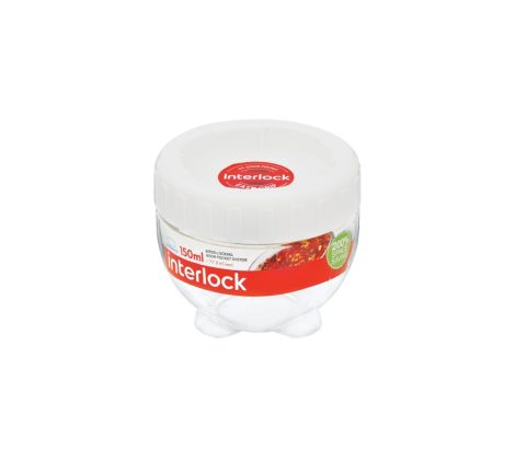 Interlock 150ml Round with White Lid