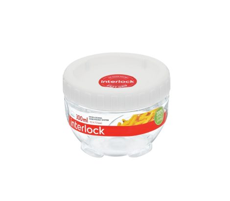 Interlock 300ml Round with White Lid