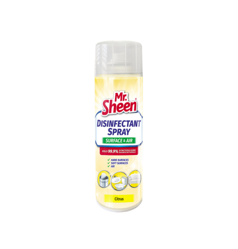Mr Sheen Disinfectant Spray Surface & Air – Citrus 500ml