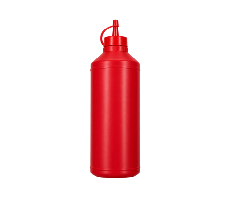 Plastic Sauce Bottle 1L Red – single