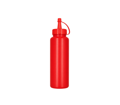 Plastic Sauce Bottle 250ml Red – single