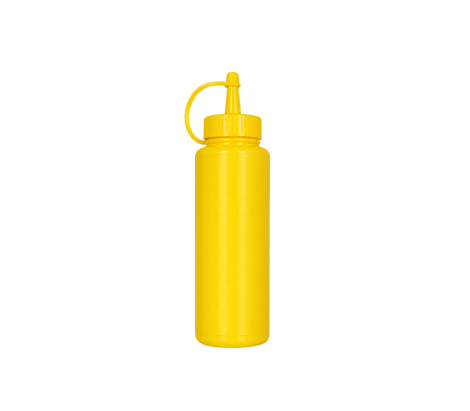 Plastic Sauce Bottle 250ml White – yellow