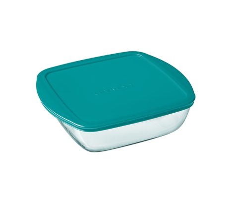Pyrex cook & store dish square with plastic lid 2.2lt-2