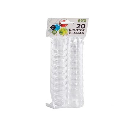 Tot Shooter Glass 20pk clear