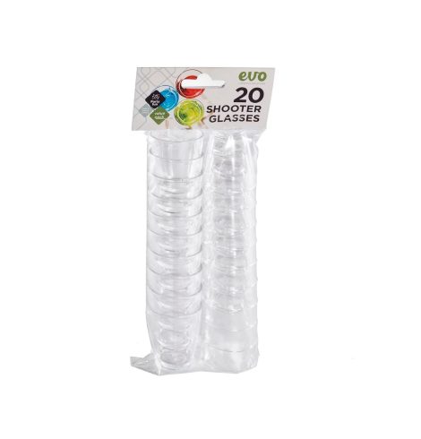 Tot Shooter Glass 20pk clear