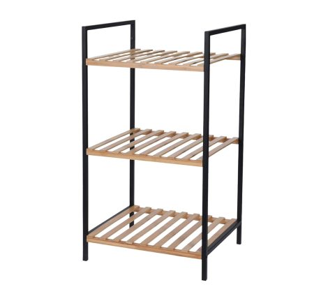 Bathroom rack 3 tier black and bamboo Bathroom rack 3 tier black and bamboo