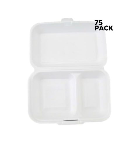 S-30 Portion box 2 div white (75PK)
