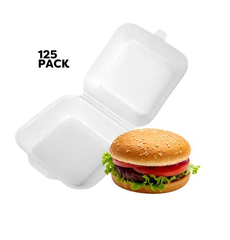 S-6 Burger box white (125PK)