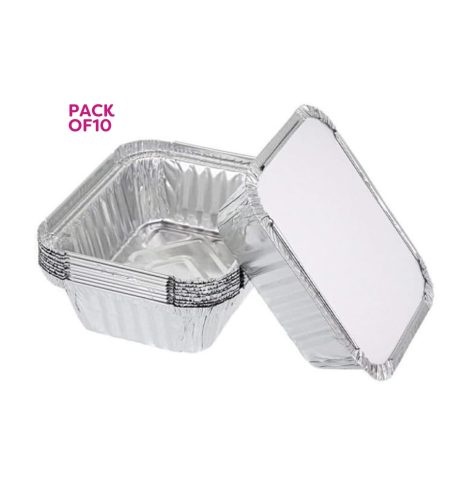 Small foil container 100x100x133 +Board lids -10’s