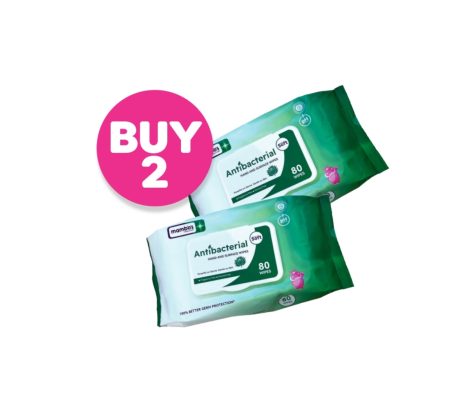 Mambos Antibacterial Wipes – 80 Sheets
