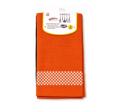 2 Pack Dobby Stripe DC 45x70cm