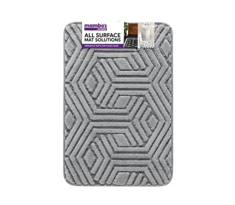 Bath Mat Geo Grey 5080cm