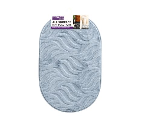 Bath Mat Oval Leaf Pattern Charcoal 5080cm Bath Mat Oval Leaf Pattern Charcoal 5080cm