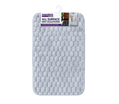 Bath Mat Plush Light Grey 5080c m