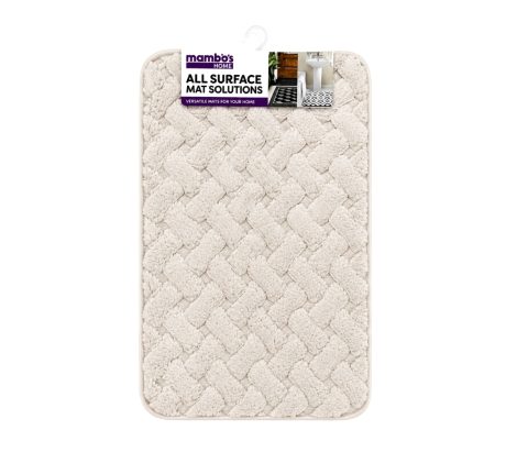 Bath Mat Plush Pattern natural 5080cm