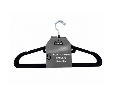 Hangers – Velvet – 5pc – Black