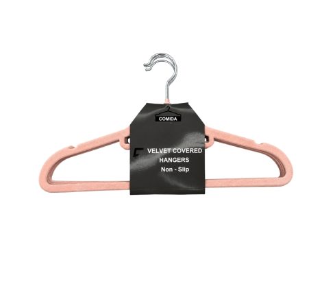 HANGERS – VELVET – 5PC – PINK