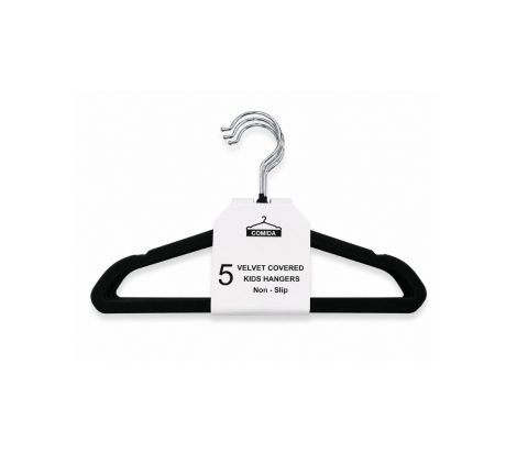 Hangers – kids – Velvet – 5pc – black