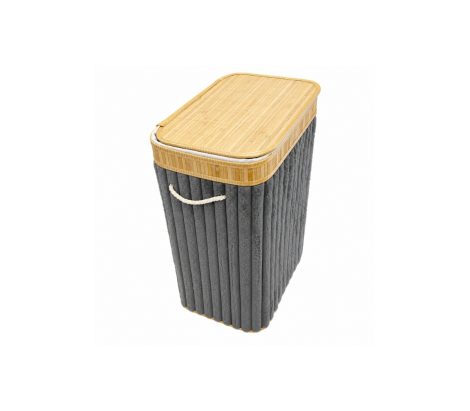 Laundry Storage Plush Rect. Ribbed Grey