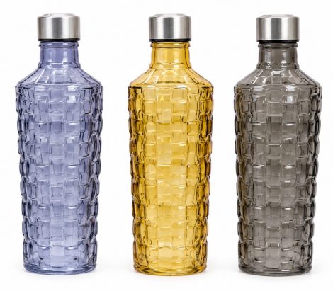 Weaved Glass Bottle 1000ml 3Ass