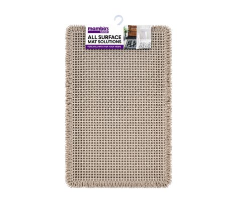 Bath Mat Waffle Natural 5080cm