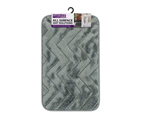 Bath Mat Zig Zag Grey 4060cm