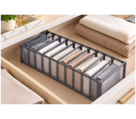 11 Division Mesh Drawer Organiser