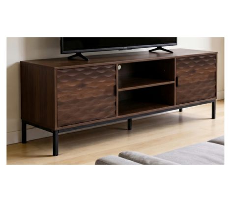 Furn- Dune TV Stand 2 Doors Mocha Brown