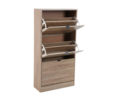 Furn- Loft Shoe Rack 3 Doors Natural