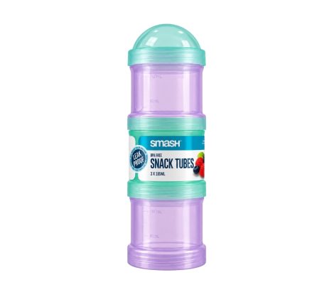 PP Triple Snack Tubes Leakproof Purple