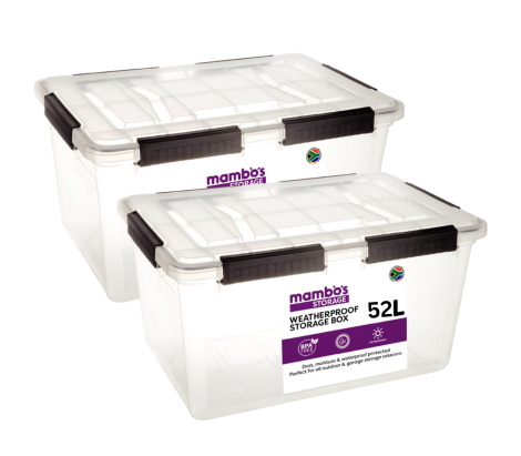 buy 2Waterproof Storage Box 52L