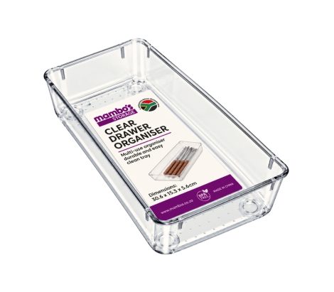 Clear Drawer Organiser 306x153x56mm