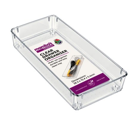 Clear Drawer Organiser 383x154x56mm