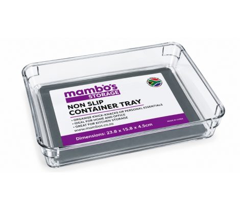 Mambos – Clear Organiser Bin With TPR Base,23.816.24.6Cm-2