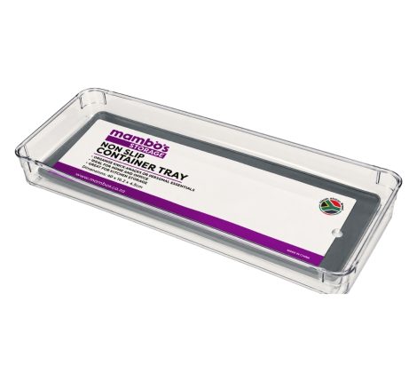 Mambos – Clear Organiser Bin With TPR Base,40.5X16.5X5Cm-2